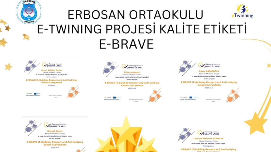 E-Brave E-Twinnig Projesi Kalite Etiketi.